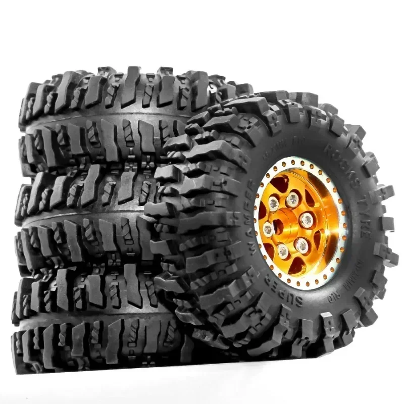 

4pcs Crawler Tires Wheel Lightweight Design 1/24 RC Crawler Tires for Axial SCX24 FMS