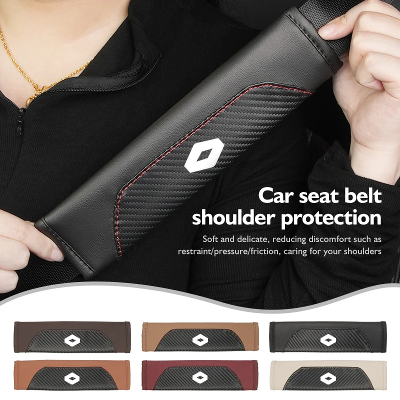 Car Splicing Shoulder Pads Leather Shoulder Cushion Cover For Renaul Clio Captur Sparco Megane Sandero Grand Sill Guard