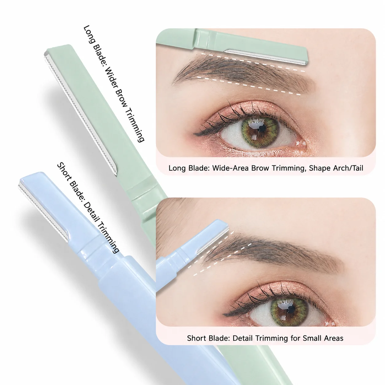 Micro Protective Mesh Blade Transparent Eyebrow Trimmer Brow Shaping Tool Portable Eyebrow Grooming Tool For Eyebrow Trimming