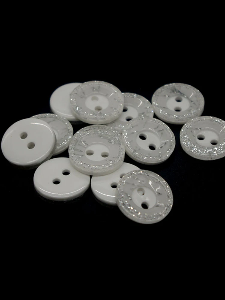 50pcs Resin 2 Holes buttons the wholesale Pearl color for the shirt the children\'s clothes 12mm