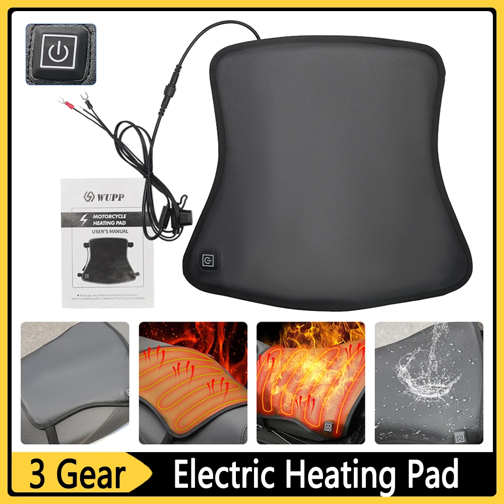 

Motorbike Cover Cushion 3 Gear Motorcycle Seat Heated Mat Waterproof Motorcycle Seat Hot Pad Anti-slip Smart Temperature Control