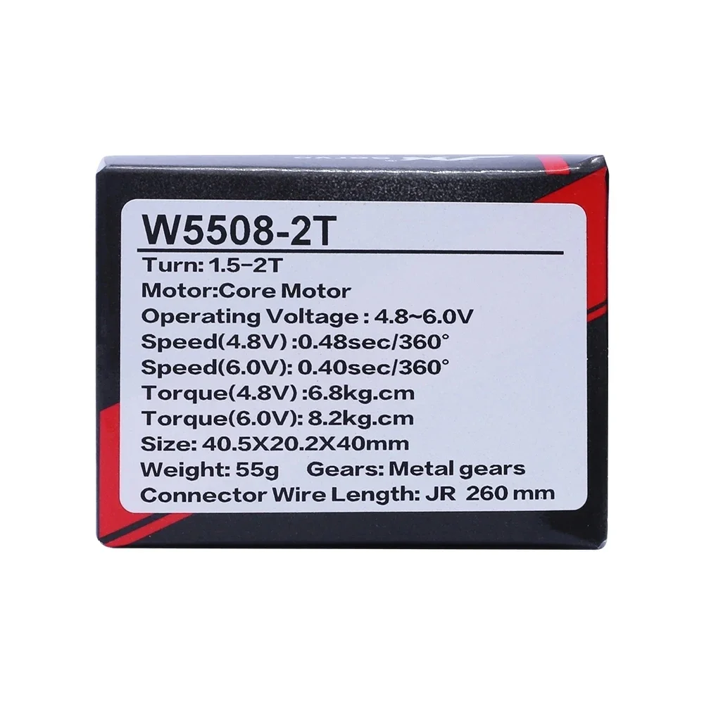 JX W5508-2T 8KG 0.4Sec High Speed Sail Winch Servo 360 Degree Digital Metal Gear Standard Steer Gear For Competition Rc Boat