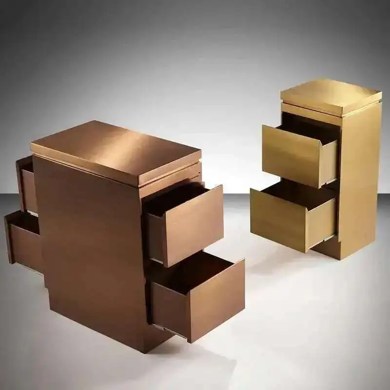 

Light Luxury Salon Trolleys Beauty Salon Tool Cart Barber Shop Storage Cart with Drawer Brushed Stainless Steel Salon Furniture