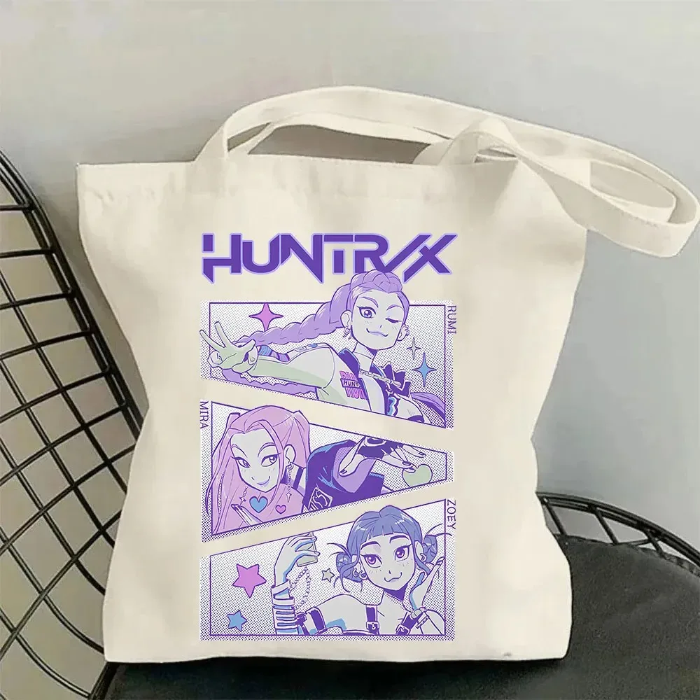 

KPop Demon Hunters Merch Tote New Logo Shoulder Bags Unisex Fashion Casual Canvas Bag