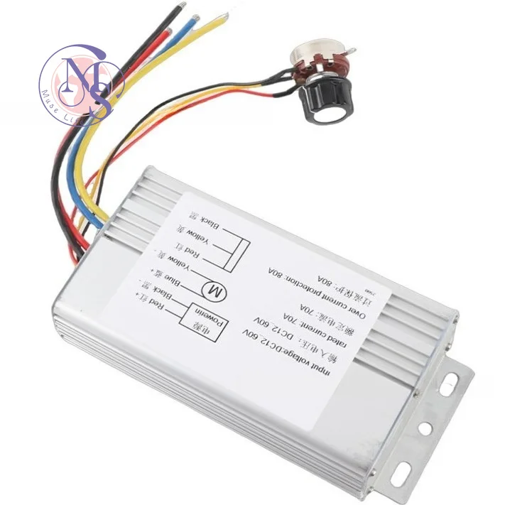 PWM DC motor governor 12V24V36V motor stepless pulse width speed control switch, industrial high power