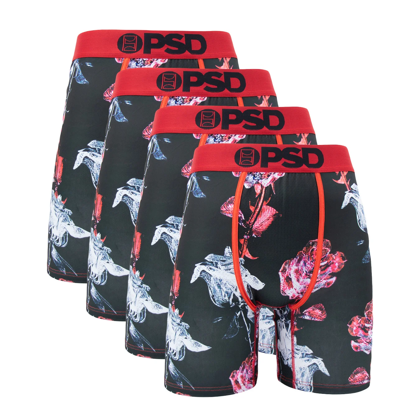 4Pcs Fashion Print Men Underwear Boxers Cueca Male Panties Lingerie Men Underpants Boxershorts Sexy Man Boxers Briefs Trunks