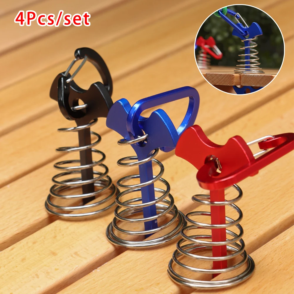 4 pcs outdoor camping fish bones, ground nails, buckles, wooden deck gaps, fixing nails, spring tents, wind rope hooks