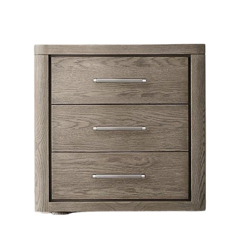 

American RH original single French rural retro solid wood bedroom bedside table modern simple edge