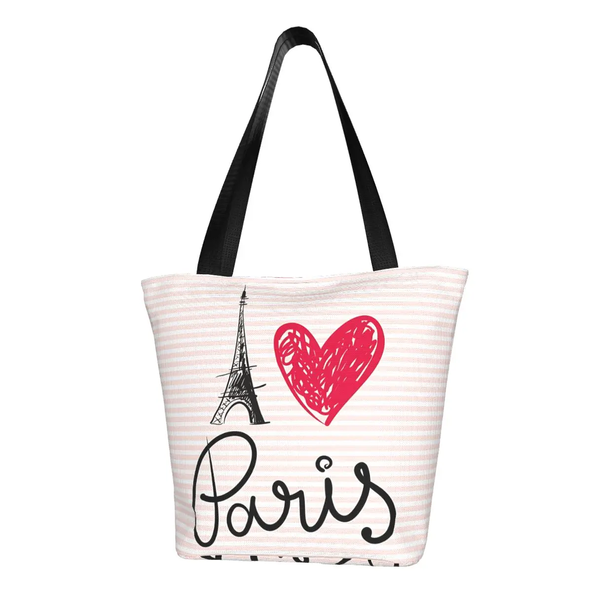 

I Love Paris Женская минималистичная сумка для покупок через плечо, простая, но стильная, универсальный дизайн, подходящая для различной одежды