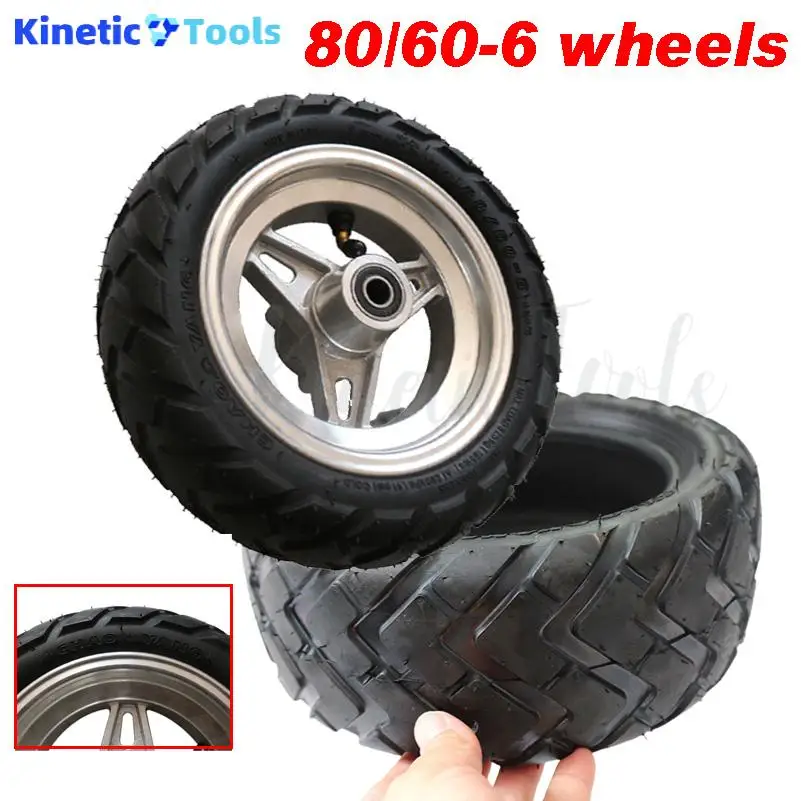 

80/60-6 Tubeless Tire With Disc Brake Hub For Curuss R10 FLJ C11/T11 Electric Scooter Bicycle Mini Kibe ATV 10 inch Wheels