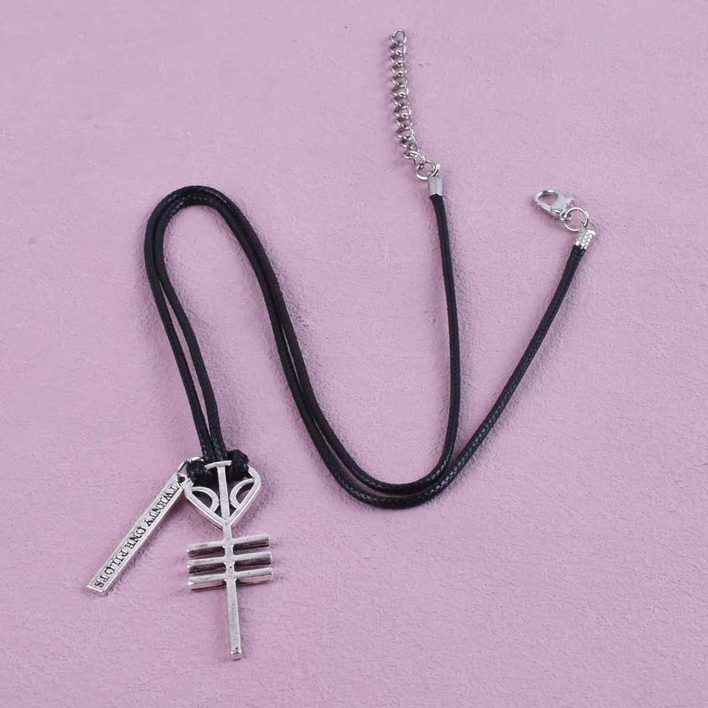 Twenty One Pilots Pendants Necklace BFF Friendship Skeleton Rope Neck Chain for Men Women Music Hip Hop Jewelry
