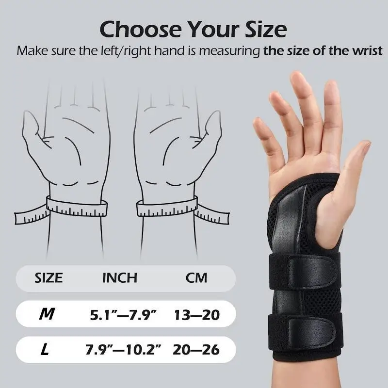 1Pcs Orthopedic Carpal Tunnel Wrist Brace Night Support Wrist Splint Stabilizer Wristband for Hand Pain Relief Wrist Protector