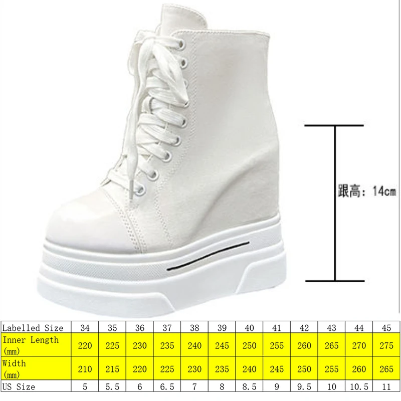 Fujin 14cm 2024 Denim Women Ankle Boots Platform Wedge Autumn Fashion Zip Super Hight Heel Women Fashion Lace Up Spring Shoes