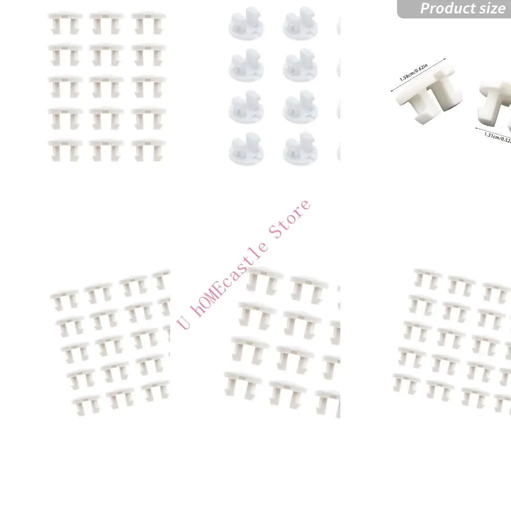 63HF Bottom Cord Cover Button White Tape Lock Plug Bottom Button Enduring