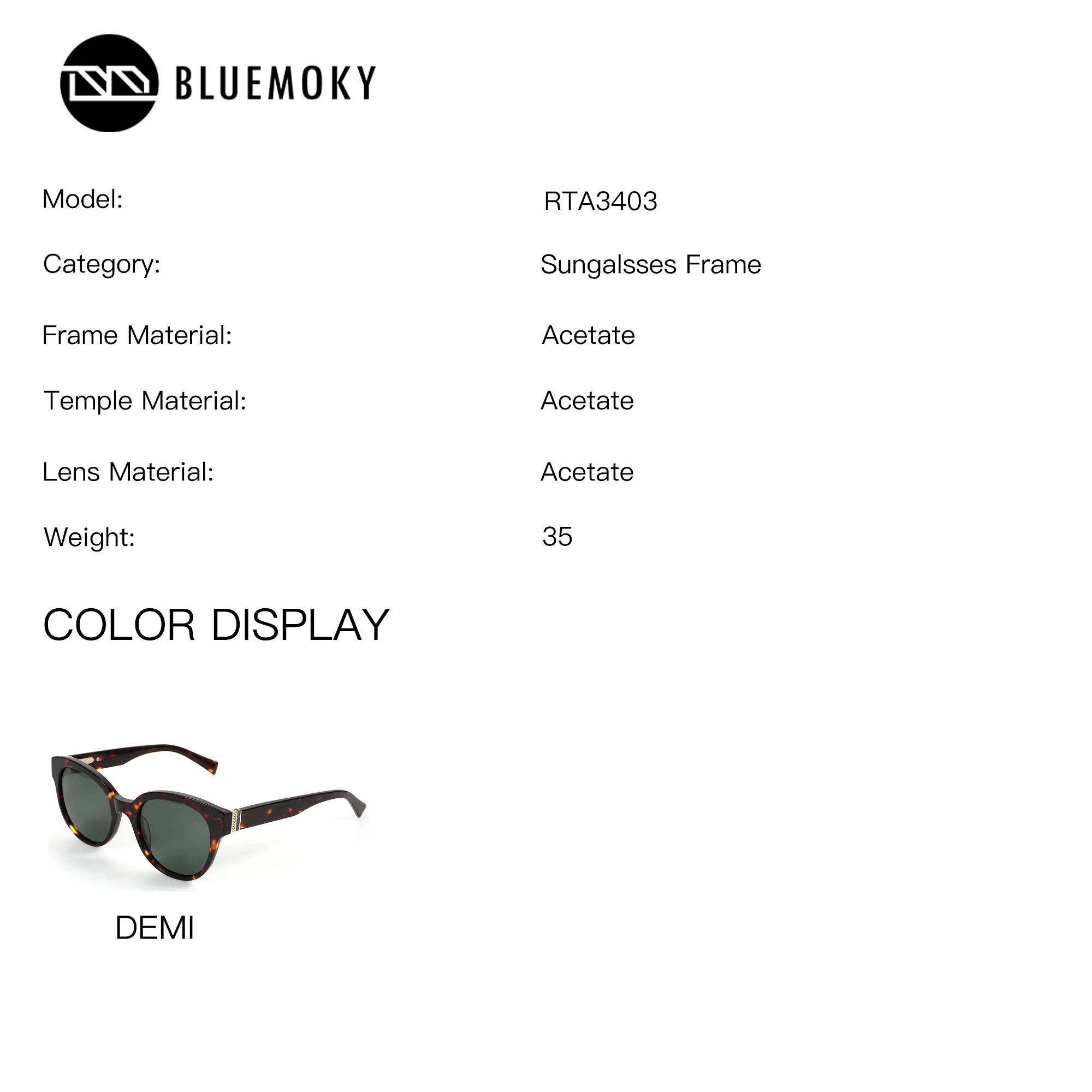 BLUEMOKY Women Butterfly Acetate Prescription Sunglasses Polarized UV400 Sunscreen Goggles Optical Presbyopic Myopia Sun Glasses