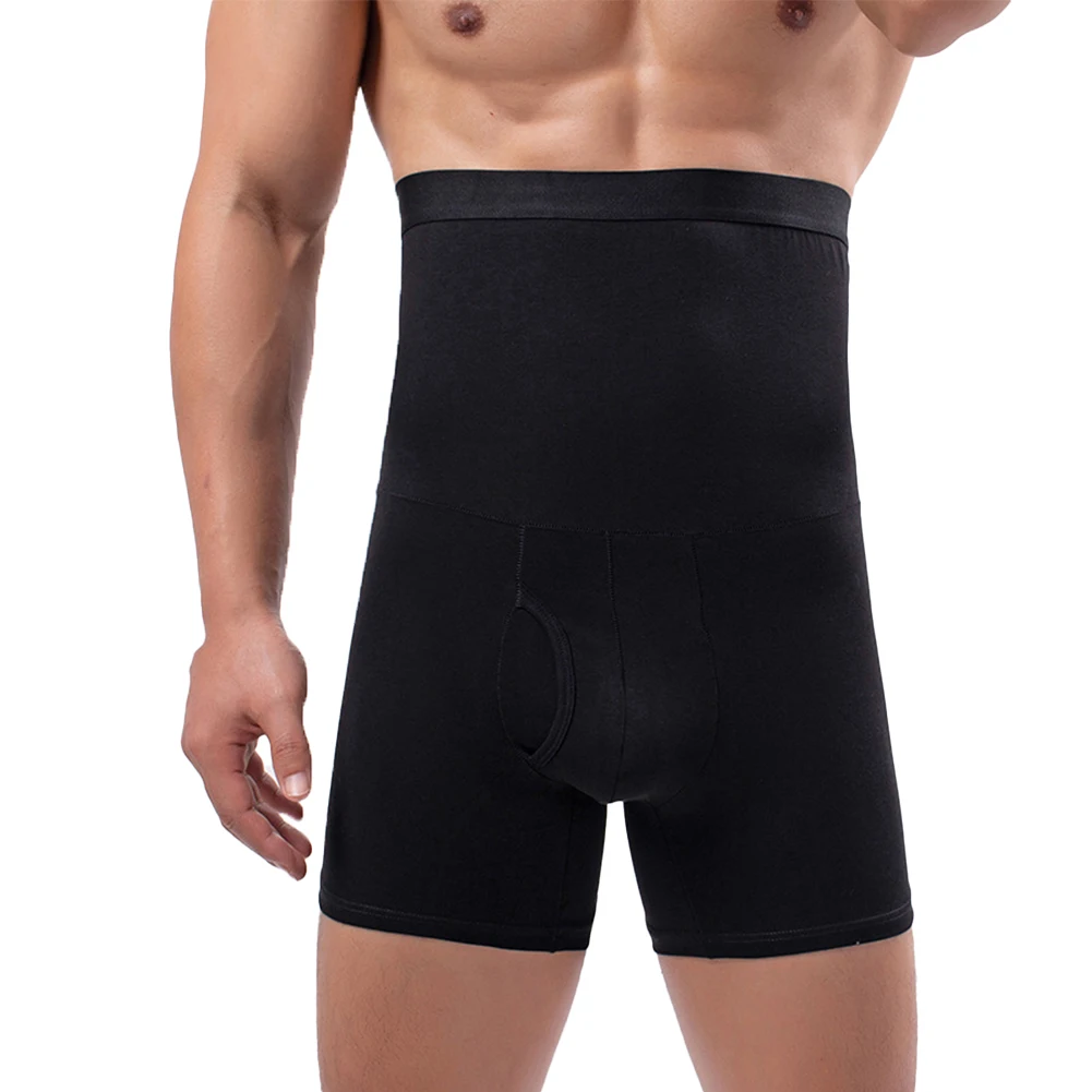 

Black Tummy Control High Waist Underwear For Athletic Use Body Shapers For Men Brand New Item Comfort Fit For Everyday Wear