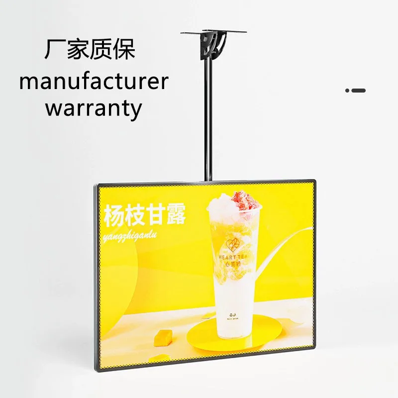 Ultra thin TV billboard, lightbox, illuminated menu display, price list, catering, ordering, LED wall mounted