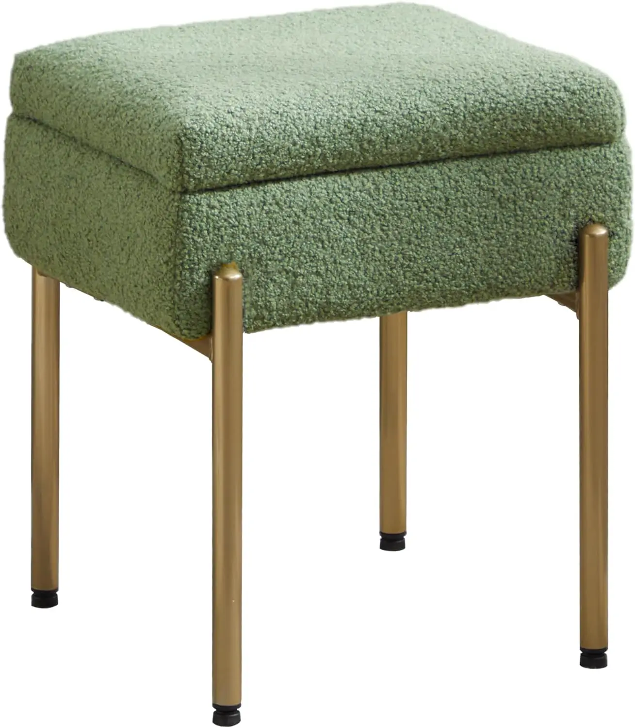 

Vanity Stool Chair, Small Ottoman Stool With Storage, Makeup Vanity Chair With Anti-Slip Feet, Footstool Ottoman With Metal