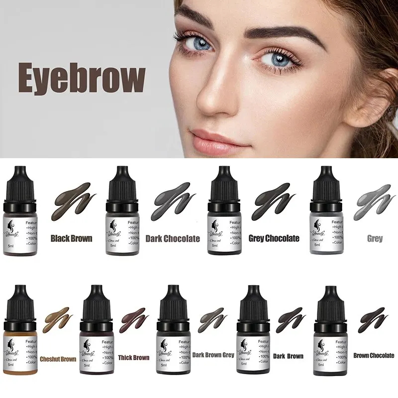 2pcs Tattoo Ink Set Permanent Makeup Eyebrow Lips Eye Line Tattoo For Body Beauty Tattoo Art Supplies Color Microblading Pigment