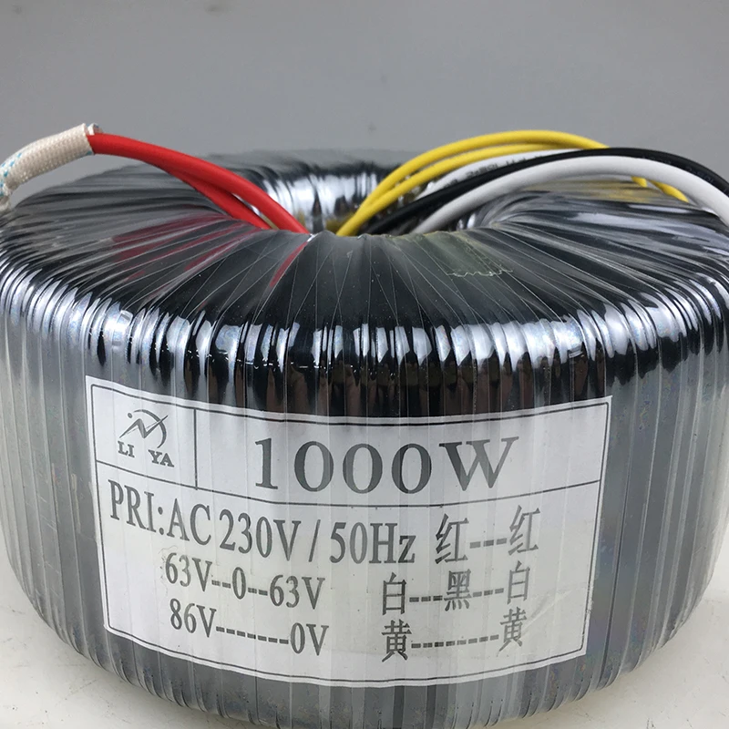 1000W Ringkern Transformator 230V Naar 12V24V36V48V63V Eindversterker Transformator Versterker Voeding Kan Worden Aangepast