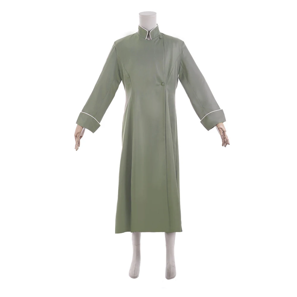 Medieval Priest Robe Vintage Long Sleeve Stand Collar Clergy Costume Catholic Church Religious Cassock Halloween Coat