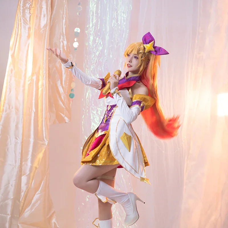 ROLECOS LOL Star Guardian Seraphine Cosplay Costume Game LOL Seraphine Cosplay Outfit Halloween Women Carnival Suit New Skin