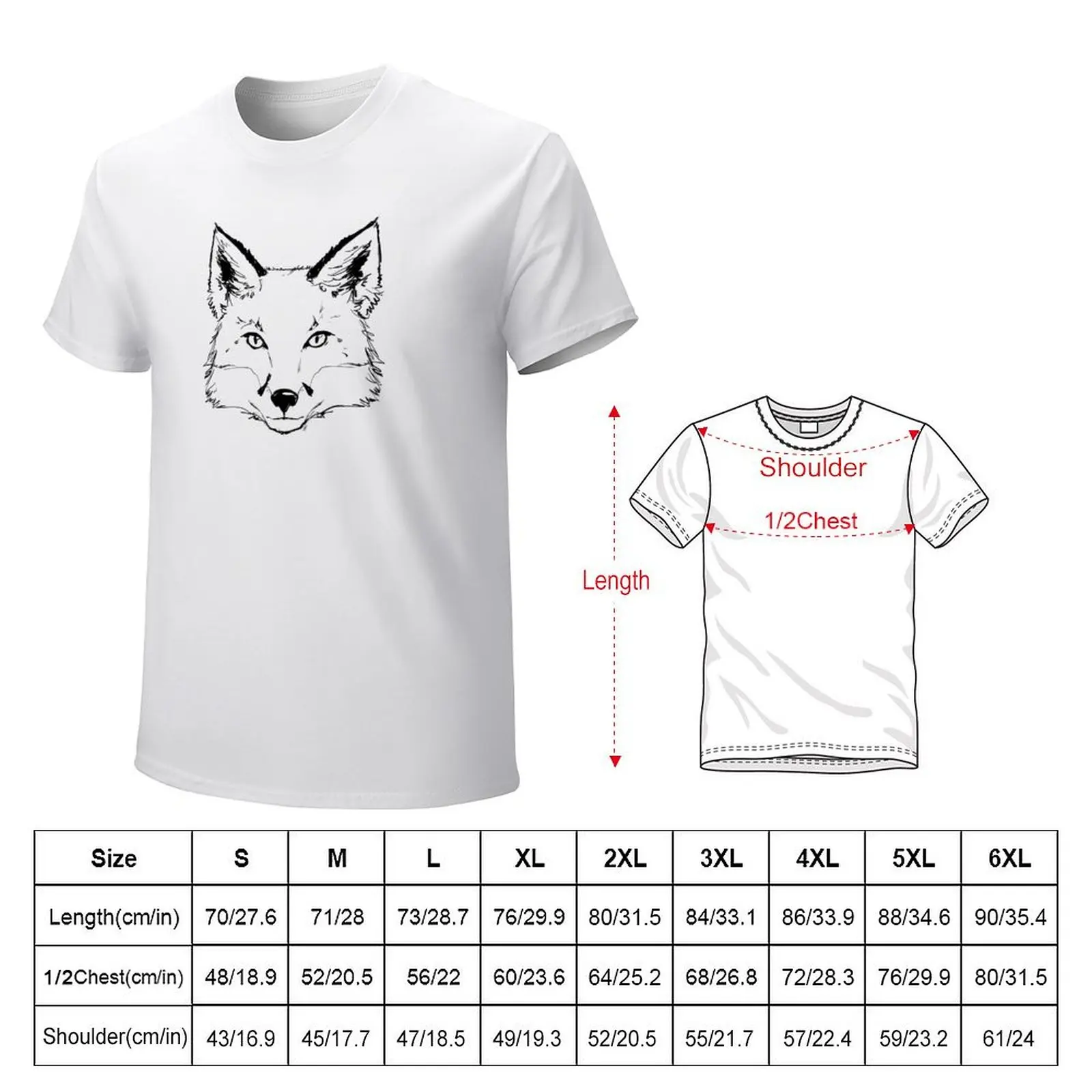 Fox Profile T-Shirt heavyweights oversized customizeds plain black t shirts men