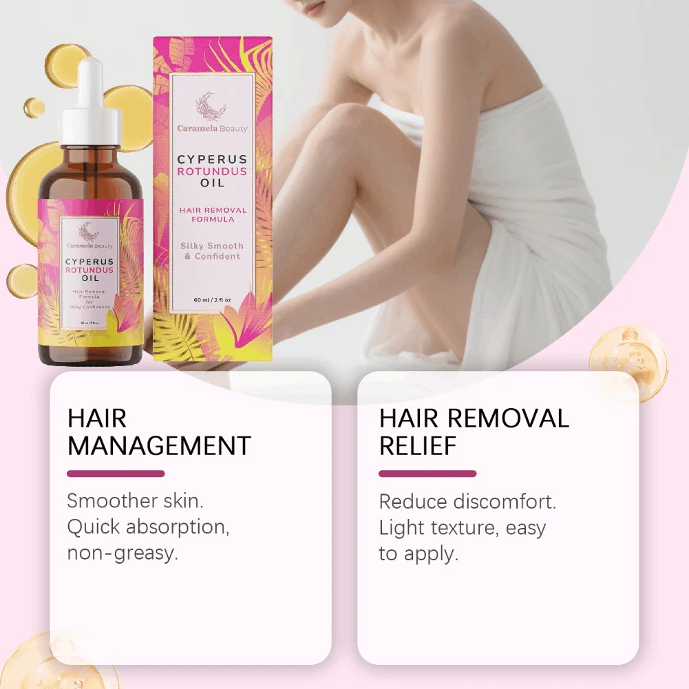 Caramela Beauty Oil for Hair Removal Soft Smooth Skin Care Deep Hydration Anti Hair Growth Inhibition After Shave Oil view 6