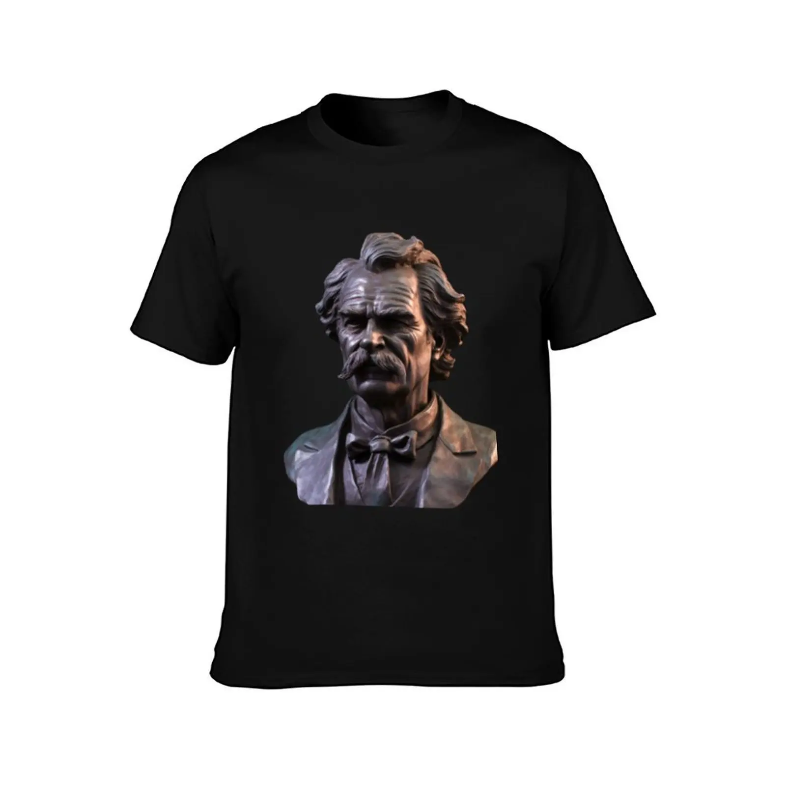 Mark Twain Bust (1) T-Shirt Holiday Casual Short Sleeve Top T-Shirt