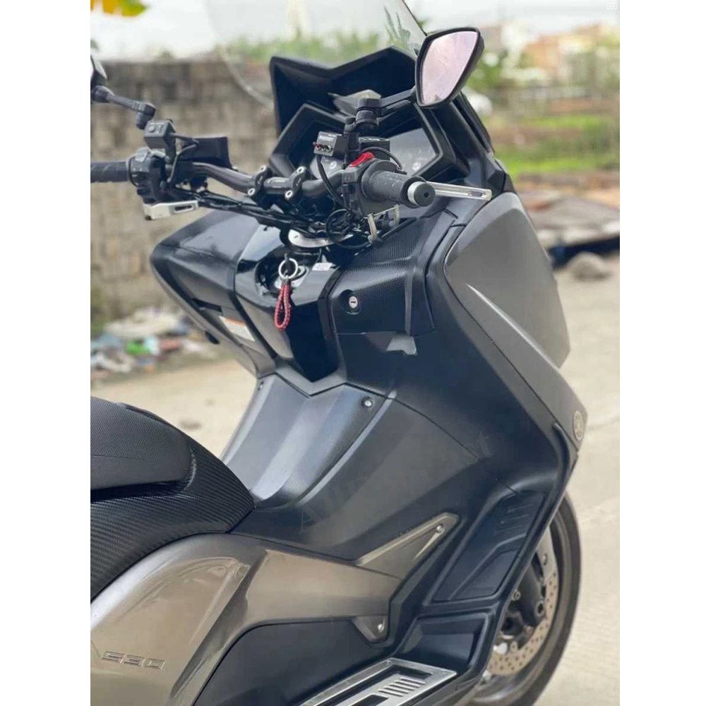 Carbon Color Fuel Gas Tank Lock Key Cover For Tmax 530 2012-2016 Glossy Black Tmax Key Cover Fairing  For Yamaha T-MAX530 12-16