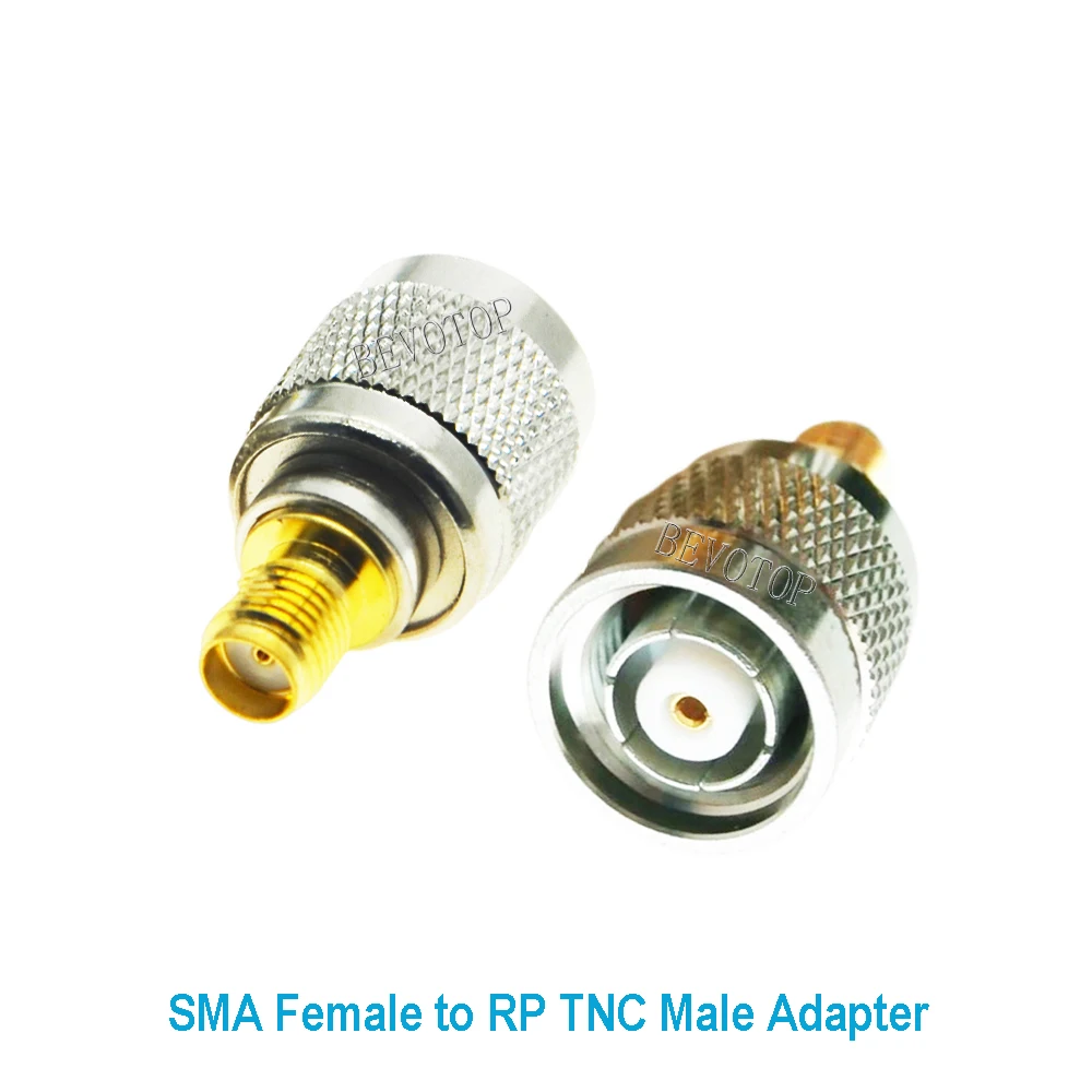 100PCS/lot SMA Female Jack to RP-TNC Male Plug Straight for WiFi Antenna Radio Antenna TNC to SMA RF Coaxial Adapter Wholesales