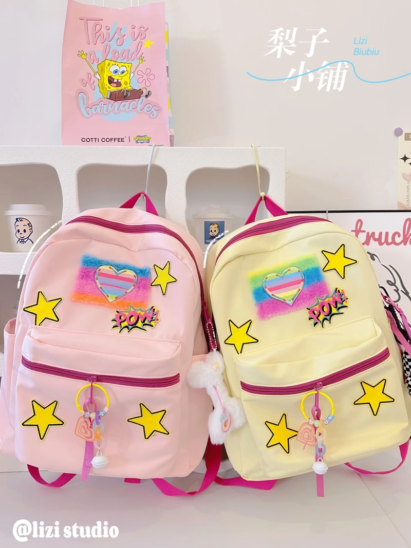 Ins Harajuku Subculture Backpack Ghost Horse Star Large Capacity Student Personalized Backpack Lolita Sweet Leisure Backpack