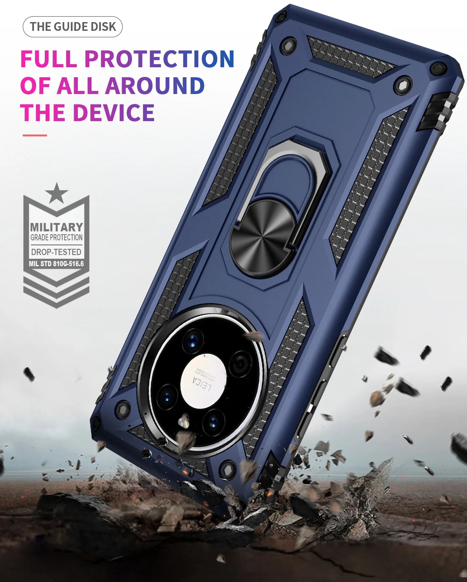 

Shockproof Cover for Mate 40 Case OCE-AN10 Ring Holder Phone Case for Huawei Mate 40 Pro Mate40 40Pro NOH-AL00 NOH-NX9 NOH-AN00