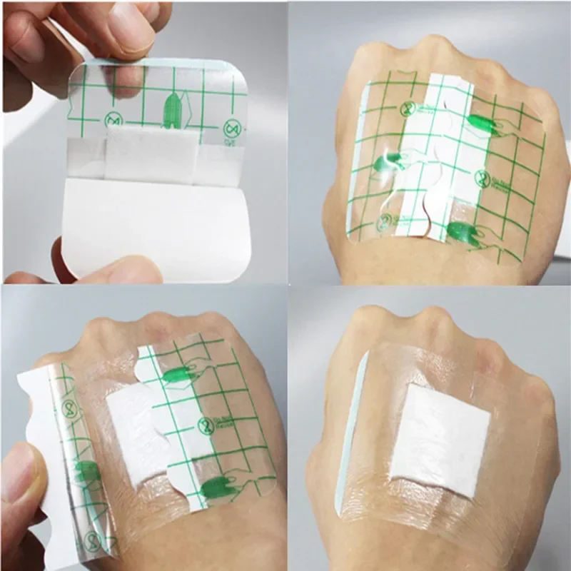 10 Pcs 6x7cm 6x10cm Waterproof Adhesive Bandage  Adhesive Wound Dressing Band Aid Bandage Large Wound First Aid Outdoor