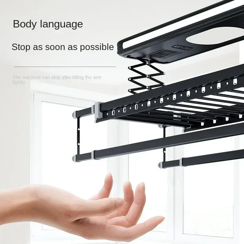 Home Electric Intelligent Electric Drying Clothes Rack Four-bar Telescopic Lifting Remote Control Drying Machine Aluminum Alloy