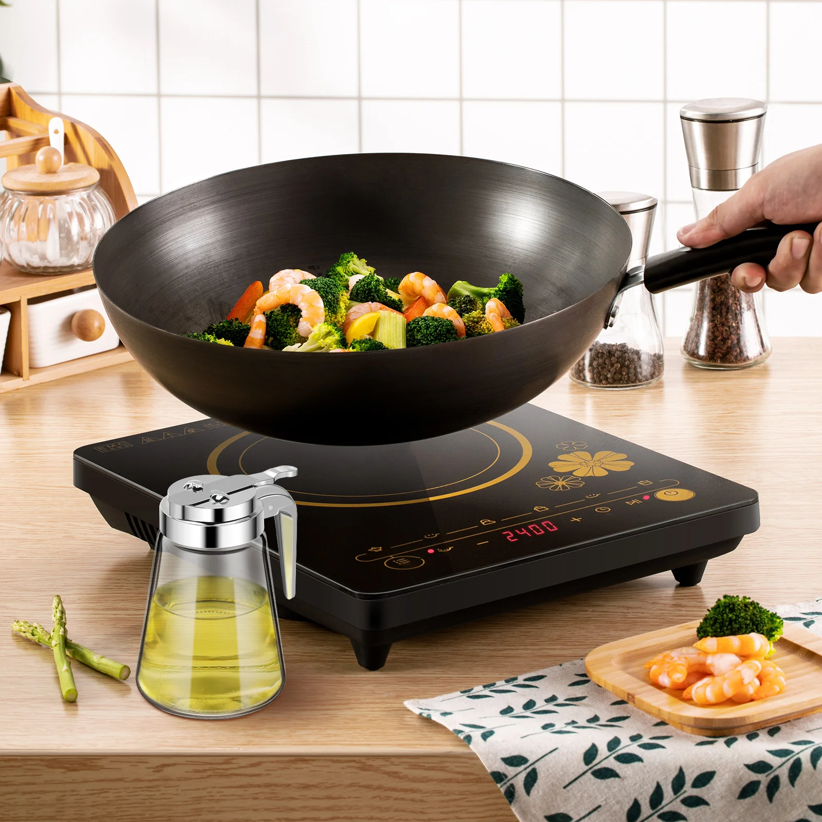 

2Pcs Glass Sugar Dispenser Leakproof Creamer Syrup Condiment Storage Bottle Set Sugar Dispenser Simple Syrup Dispenser,