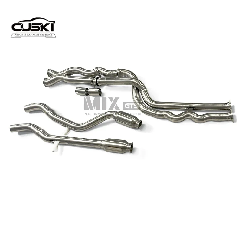 High quality stainless steel equal length mid pipe resonant tube for BMW M2C F87 S55 3.0T improve exhaust power