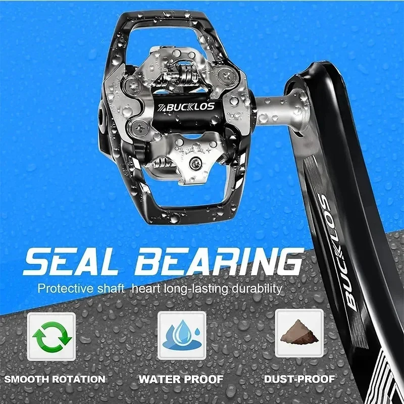 

BUCKLOS MTB Bicycle Pedals for SPD System Self-Locking Bike Clipless Pedals Fit M8100 M9100 Mountain Bike Pedal Cycling Parts