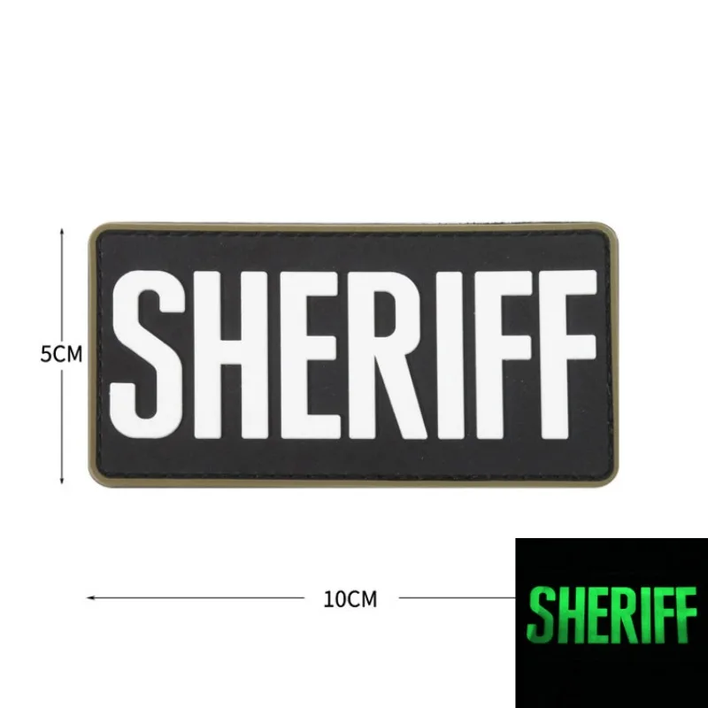 Insignias Sheriff PVC – Parches tácticos velcro para chalecos - imagen 3