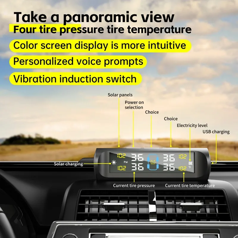 Tire Pressure Temperature Detection of Automobile Tire Pressure Monitor TPMS System