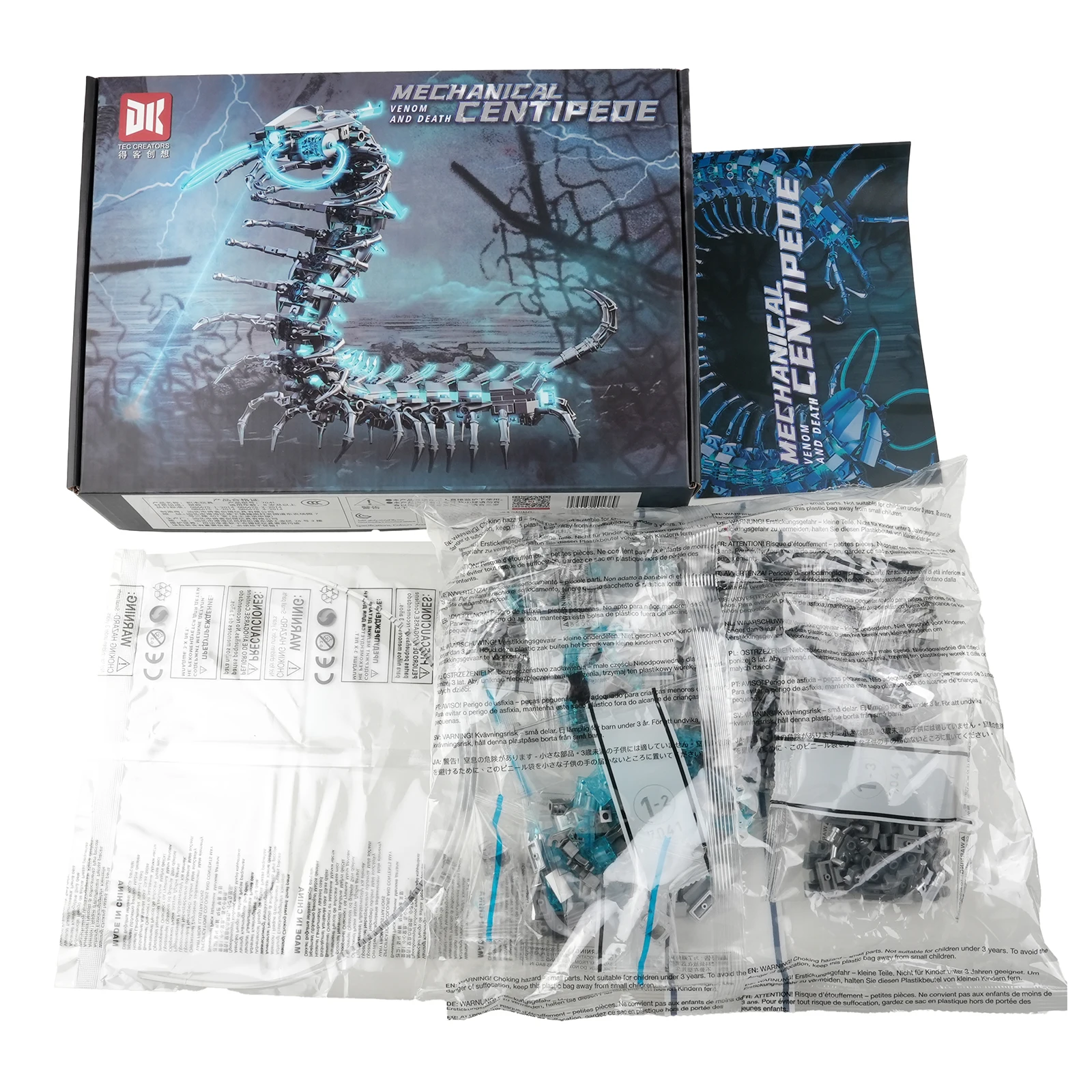 

7041 Mechanical Centipede Building Blocks 698PCS DIY Robotics Kit for Teens & Adults STEM Educational Toy with Gears & Movement