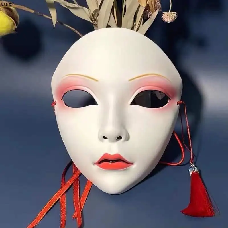 Cosplay Chinese Style Masks Anime Mask Hanfu Costume Accessories Carnival Masquerade Mask Halloween DIY Decor Party Decorations