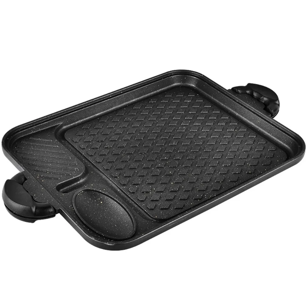 

1 шт. KOSUN антипригарная сковорода-гриль для дома, бездымная сковорода для барбекю, подходит для электрических газовых индукционных варочных панелей, кухонные аксессуары