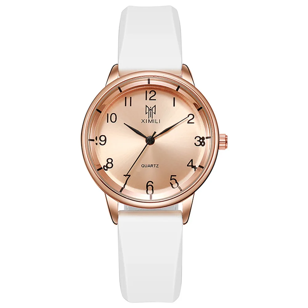 UTHAI-Montre à quartz numérique simple pour femme, montre-bracelet décontractée en silicone pour femme