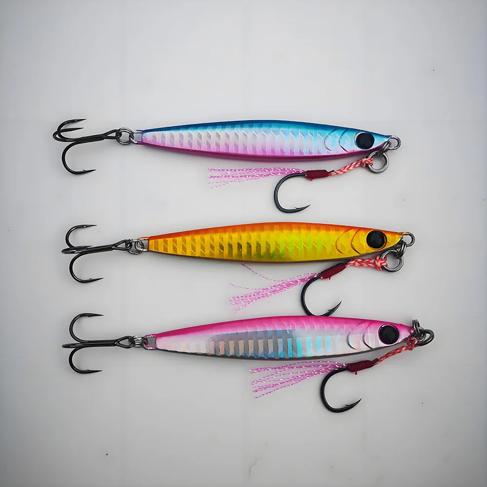 

BassLegend 3 Pcs Saltwater Sea Lure Fishing Casting Metal Jig Sea Bass Bait Spoon Fast Sinking 20g 30g 40g