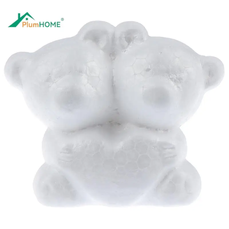 1PC White Modelling Polystyrene Styrofoam Foam bear Craft Balls For DIY Christmas Wedding Party Decoration Supplies Gifts