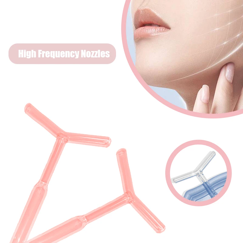 High Frequency Facial Electrode Nozzle Attachment Glass Tubes Red light Neon Violet light mixing Face Skin Care Tool