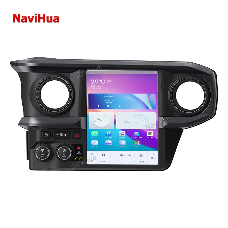 Vertical Screen GPS Stereo Car DVD Player Android Car Radio for Tesla Style Toyota Tacoma 2016 2017 2018 2019 2020 2021