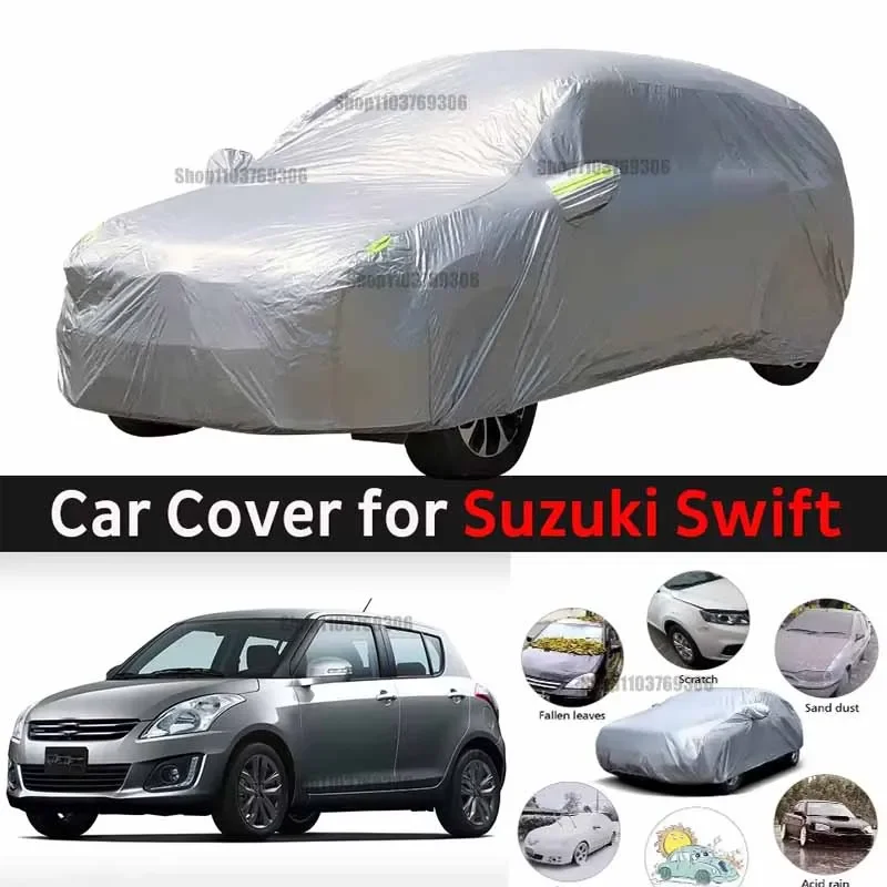 

For Suzuki Swift Car Cover Outdoor Sun Shade Rain Snow Dust Frost Resistant Anti-UV Cover