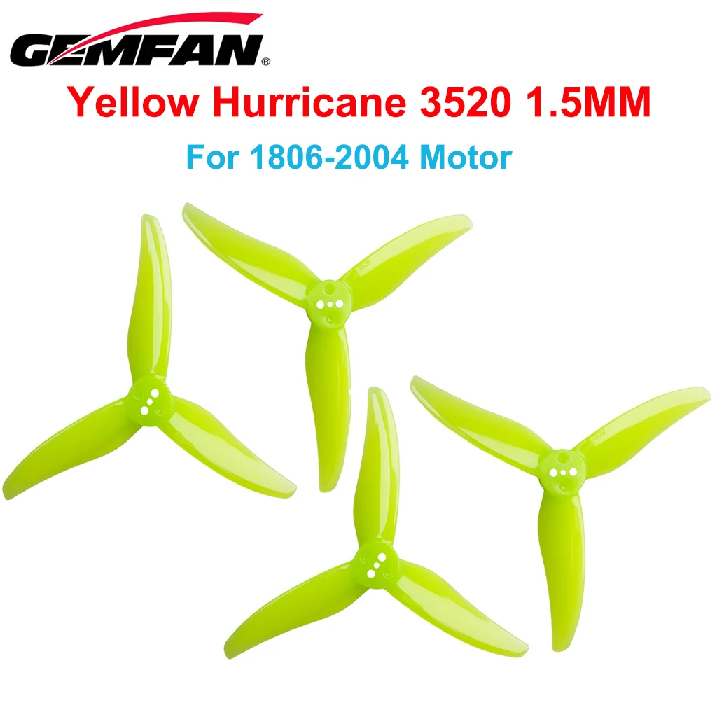 Gemfan 3520 3-Blatt 3,5 Zoll PC Propeller 1,5 mm Loch CW CCW für FPV 1806 2004 Bürstenlosen Motor Freestyle 3 Zoll Cinewhoop Drone – Detail 3